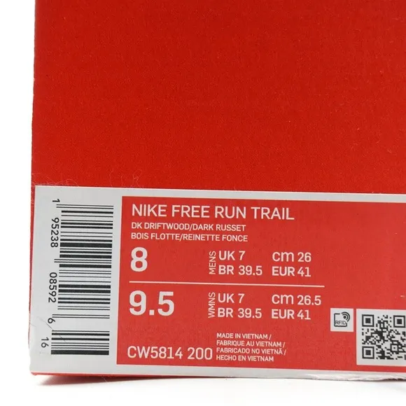 Nike Free Run Trail DK Driftwood Russet CW5814-200 Men’s Shoes Size 8