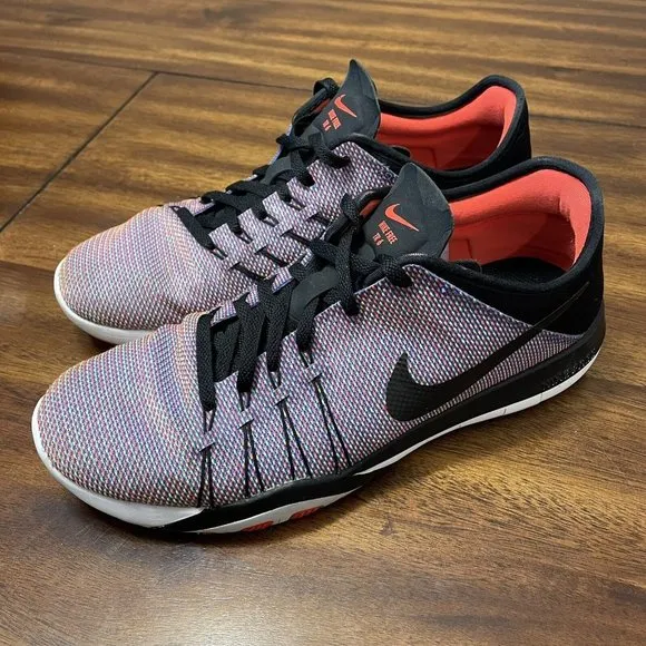 Nike Free TR 6 PRT 833424-006 Athletic Running Shoes Black Purple Women Sz 8