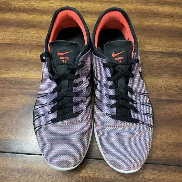 Nike Free TR 6 PRT 833424-006 Athletic Running Shoes Black Purple Women Sz 8
