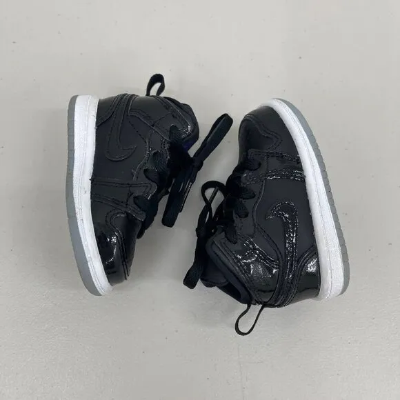 Nike Jordan 1 Mid SE Space Jam Black Sneakers Shoes DV1338-004 Infant Baby sz 4C