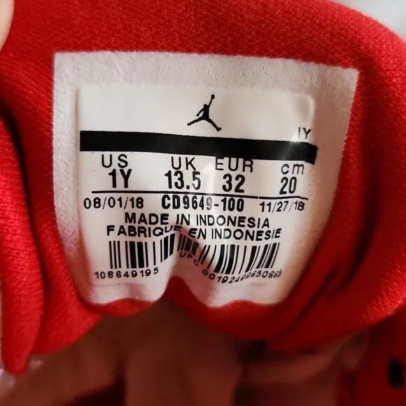 Nike Jordan Big Fund Trainer CD9649-100 1Y