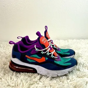 Nike Kids Air Max 270 React Running Shoes Lace Up Low Top Multicolor Size 6.5Y