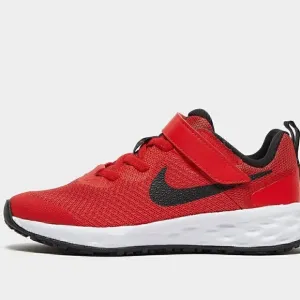 Nike Kids' Revolution 6 Pre-School Shoes Red/Black, 11 - Youth Running at Academ