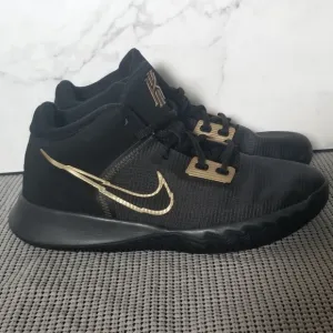 Nike Kyrie Flytrap 4 Black Metallic Gold Sneakers Shoes 6.5 Youth