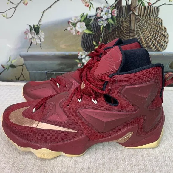 Nike LeBron 13 Greatness Mens Size 12 Wine Red Basketball Sneakers