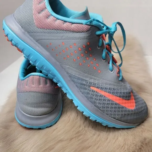 Nike Lite Run 2 Womens Running Shoes Sneakers Turquoise Gray Size 9