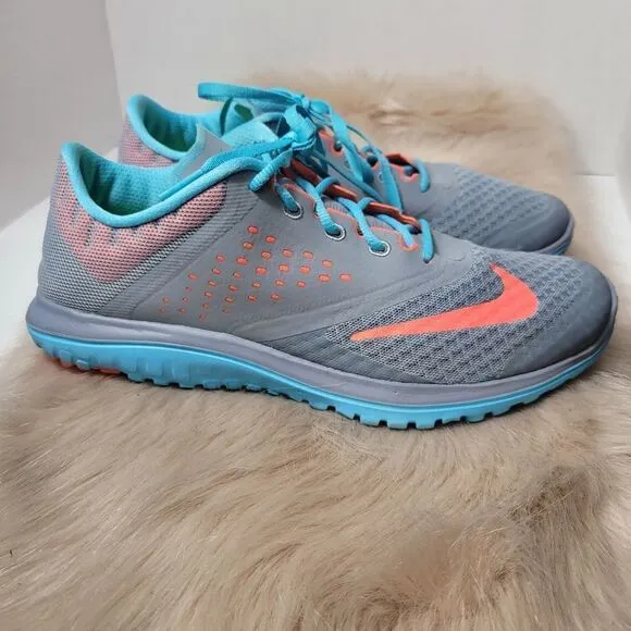 Nike Lite Run 2 Womens Running Shoes Sneakers Turquoise Gray Size 9