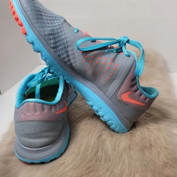 Nike Lite Run 2 Womens Running Shoes Sneakers Turquoise Gray Size 9