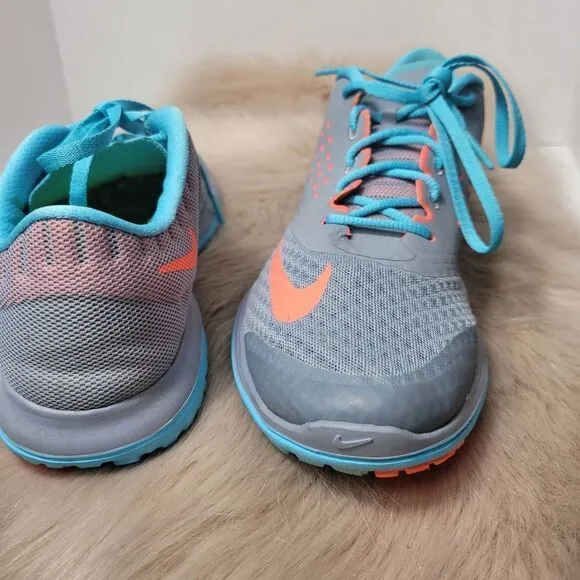 Nike Lite Run 2 Womens Running Shoes Sneakers Turquoise Gray Size 9