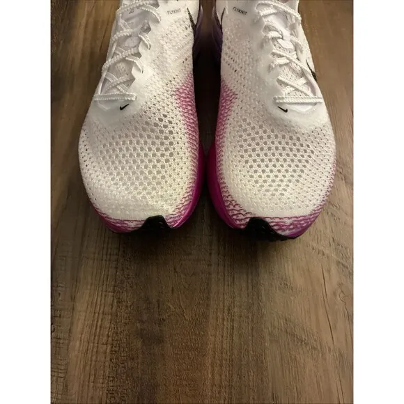 Nike Men 11.5 ZoomX VaporFly Next% 3 White Vivid Purple Running Shoes DV4129-104