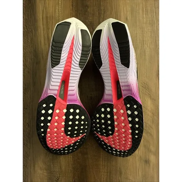 Nike Men 11.5 ZoomX VaporFly Next% 3 White Vivid Purple Running Shoes DV4129-104