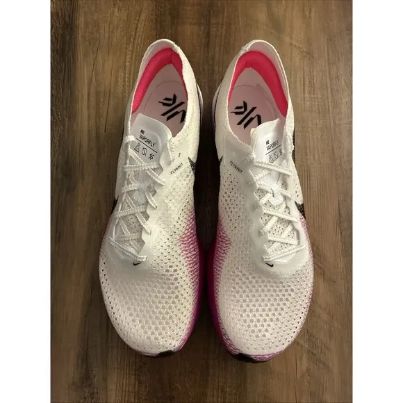 Nike Men 11.5 ZoomX VaporFly Next% 3 White Vivid Purple Running Shoes DV4129-104
