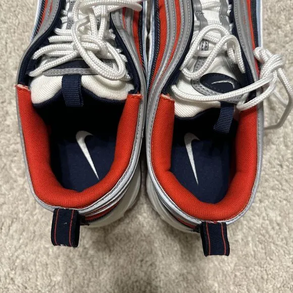 Nike Men AIR MAX 97  DJ5171-600 Athletic Sneakers  RED WHITE Shoes Size 10