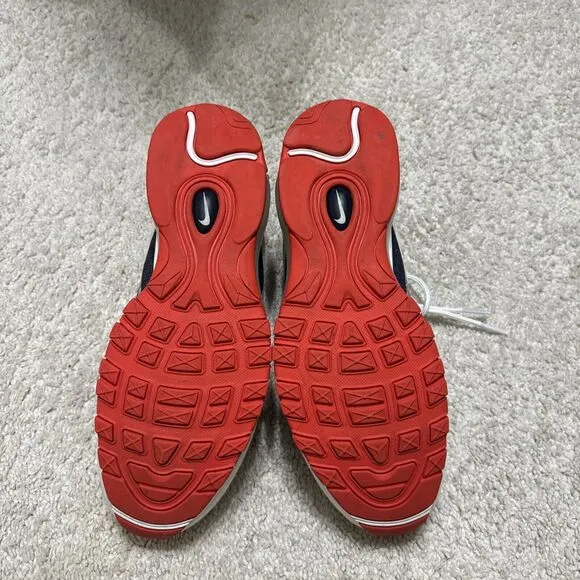 Nike Men AIR MAX 97  DJ5171-600 Athletic Sneakers  RED WHITE Shoes Size 10