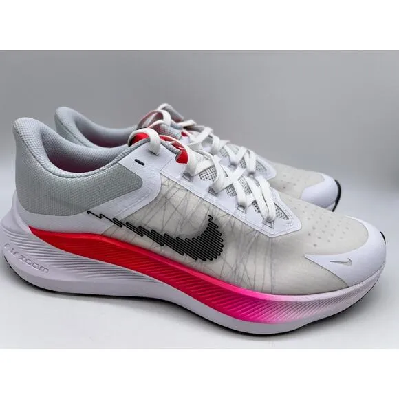 Nike Men White Air Zoom Winflo 8 Rawdacious CW3419-100 Running Shoes Sz 9.5 NEW.