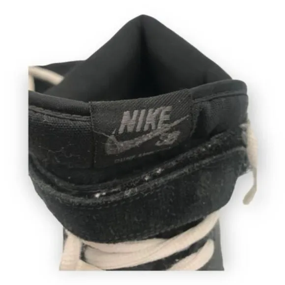 Nike Men's 11.5 Skateboarding SB Dunk Mid Top Black Sneakers Shoes