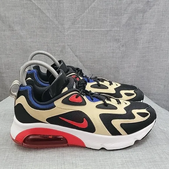 Nike men's Air Max 200 AQ2568-700 black cream red running shoes sneakers SZ 8.5