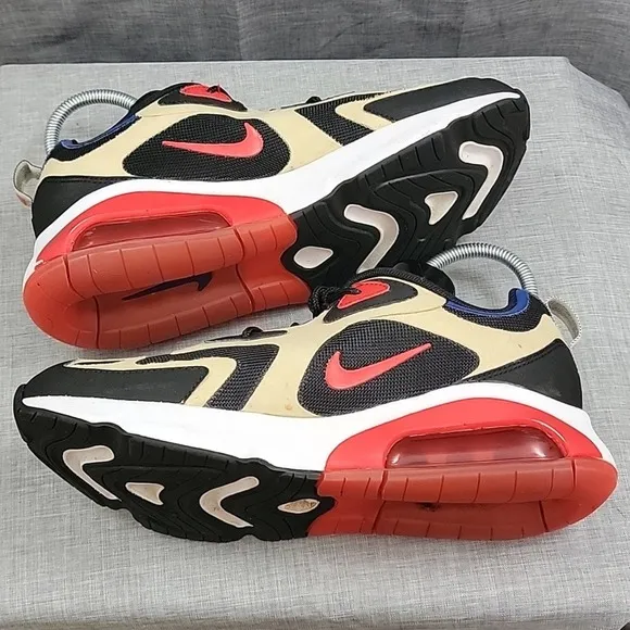 Nike men's Air Max 200 AQ2568-700 black cream red running shoes sneakers SZ 8.5
