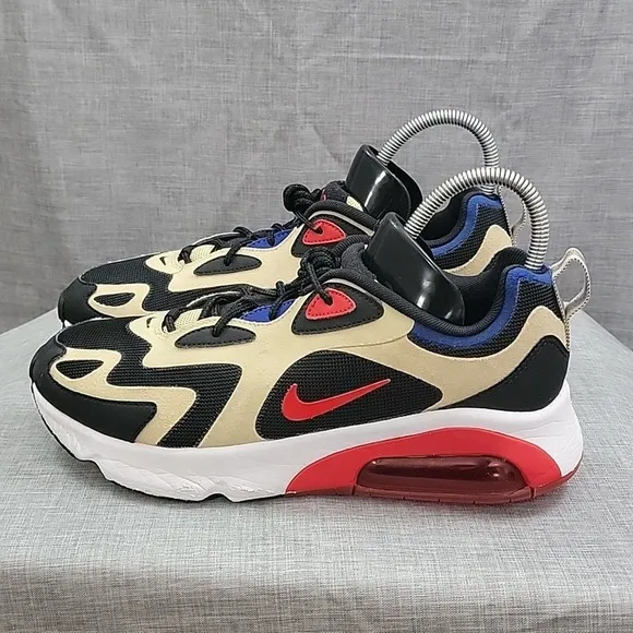 Nike men's Air Max 200 AQ2568-700 black cream red running shoes sneakers SZ 8.5