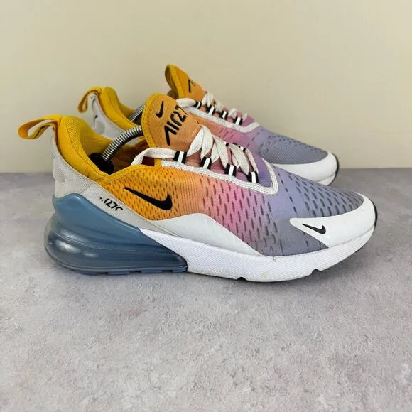Nike Mens Air Max 270 AH8050-702 Multicolor Running Shoes Sneakers Size 7.5 READ