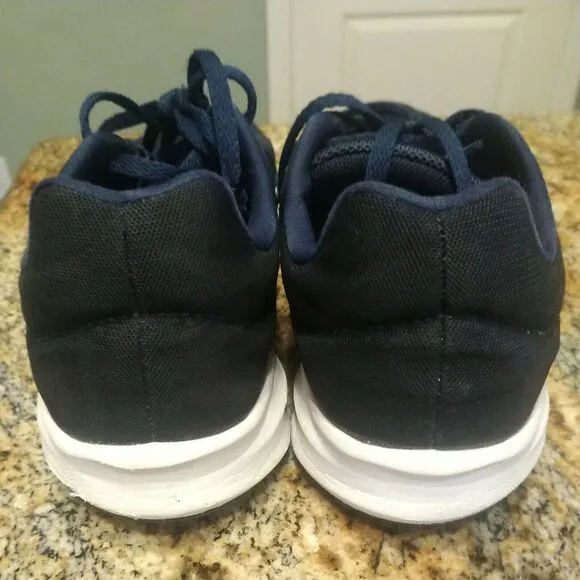 Nike Mens Downshifter 8 AQ2269-400 Blue White Running Shoes Lace Up Size 8.5