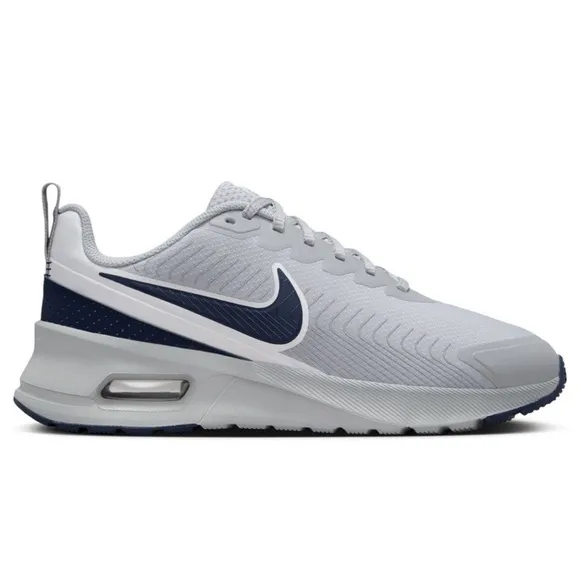 NIKE MEN’S GRAY AND NAVY BLUE AIR MAX NUAXIS RUNNING SHOES