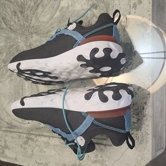 Nike Mens React Element 55 SE Anthracite Blue Fury Sneakers CD2153-001 Size 9.5
