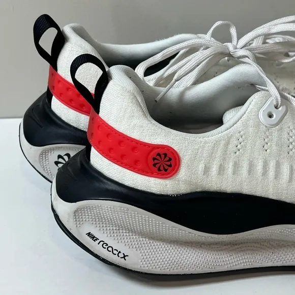 Nike Men's Size 12 Infinity Run 4 Reactx White and Black Running Shoes Crimson