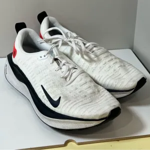 Nike Men's Size 12 Infinity Run 4 Reactx White and Black Running Shoes Crimson