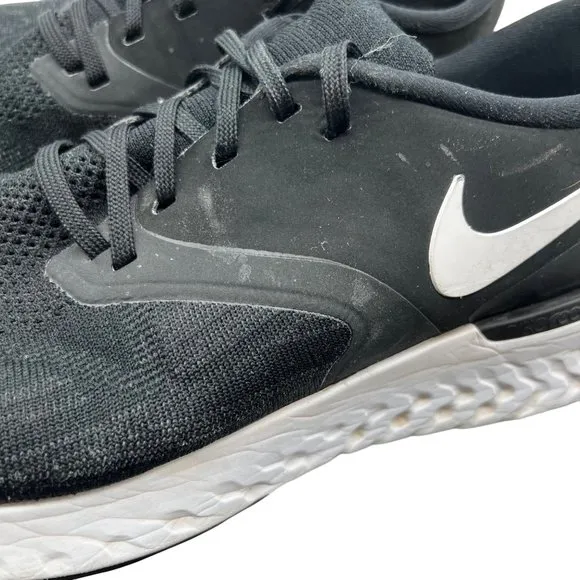 Nike Odyssey React 2 Flyknit Mens Size 13 Black AH1016-010 Men's Running Shoes