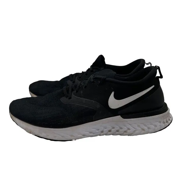 Nike Odyssey React 2 Flyknit Mens Size 13 Black AH1016-010 Men's Running Shoes