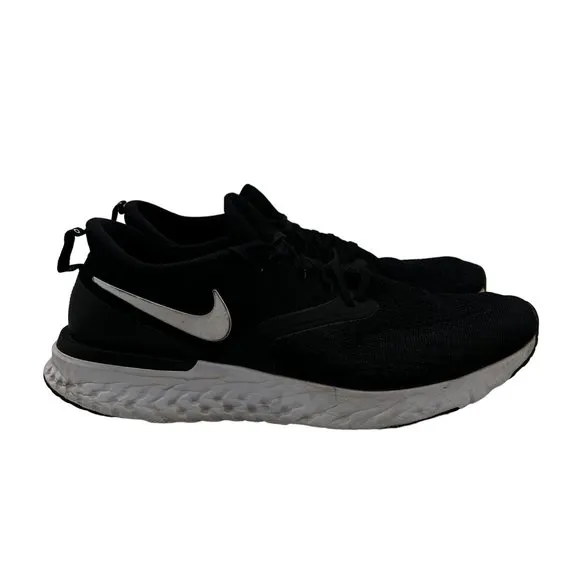 Nike Odyssey React 2 Flyknit Mens Size 13 Black AH1016-010 Men's Running Shoes
