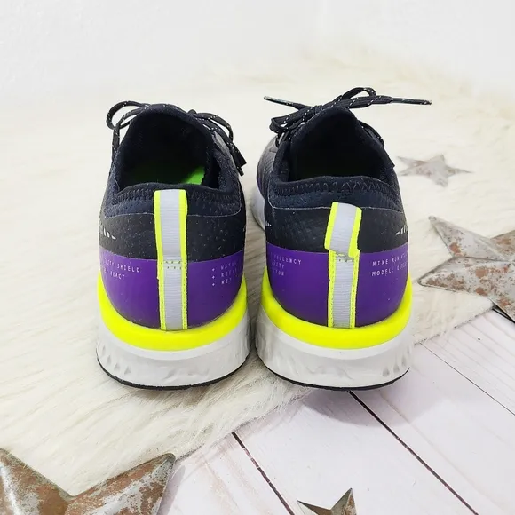 Nike Odyssey React 2 Shield Voltage Purple Black Sneakers Neon Women's Size 9