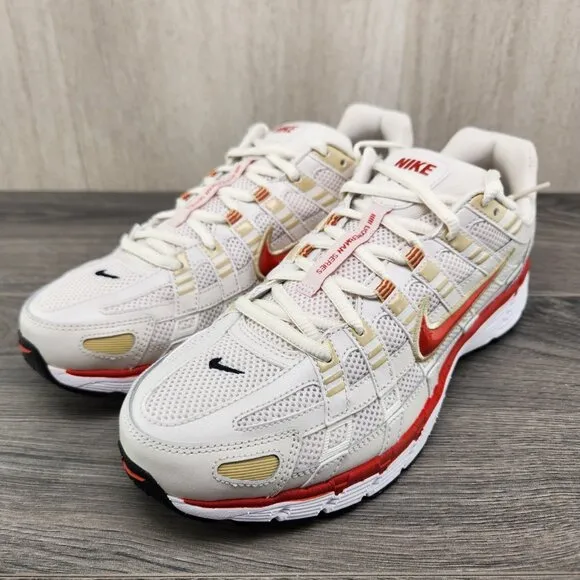 Nike P-6000 Sz 9.5 Mens Phantom Dragon Red White Black Casual Shoes Sneakers New
