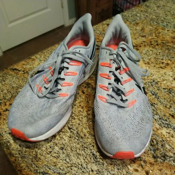 Nike Pegasus Running Shoes 36 Wolf Grey/ Black/ Crimson AQ2203-009 Mens 12