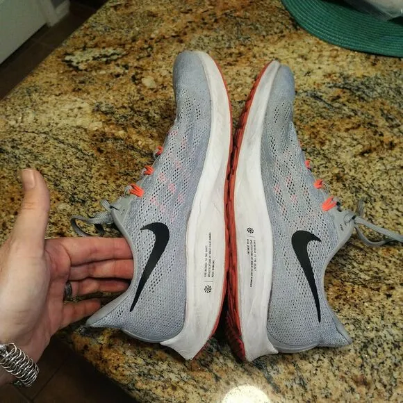 Nike Pegasus Running Shoes 36 Wolf Grey/ Black/ Crimson AQ2203-009 Mens 12