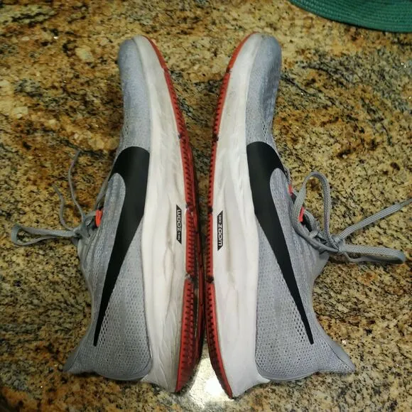 Nike Pegasus Running Shoes 36 Wolf Grey/ Black/ Crimson AQ2203-009 Mens 12