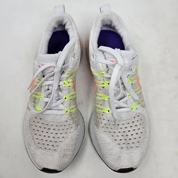 Nike React Infinity 2 Flyknit Women's White and Pink Running Shoes Size 8