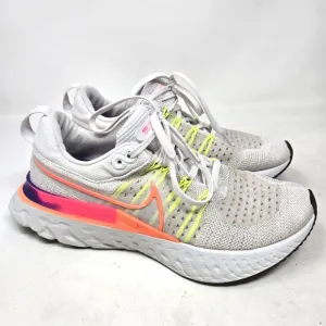 Nike React Infinity 2 Flyknit Women's White and Pink Running Shoes Size 8