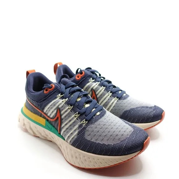 Nike React Infinity Run Flyknit 2 Mens Running Shoes Size 7 Thunder Blue DJ5181