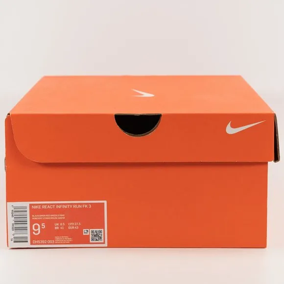 Nike React Infinity Run Flyknit 3 'Black Siren Red' DH5392-003 Running Jogging