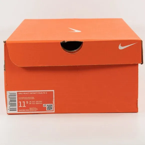 Nike React Infinity Run Flyknit 3 'Black Siren Red' DH5392-003 Running Jogging
