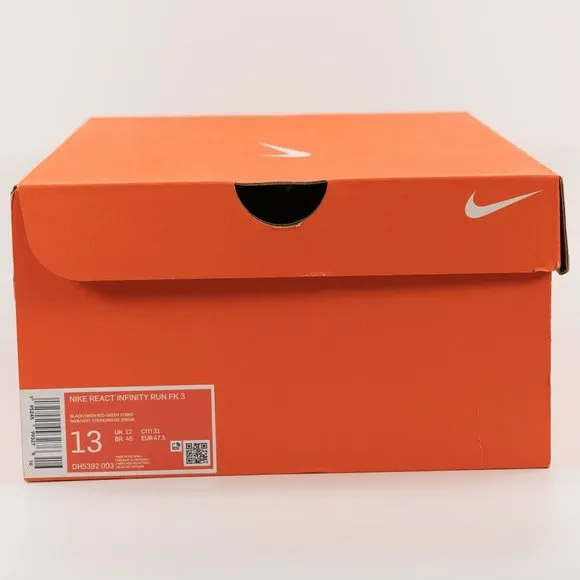 Nike React Infinity Run Flyknit 3 'Black Siren Red' DH5392-003 Running Jogging