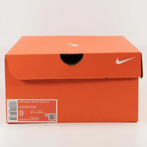 Nike React Infinity Run Flyknit 3 'Black Siren Red' DH5392-003 Running Jogging