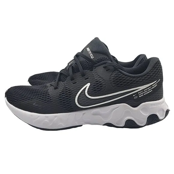 Nike Renew Ride 2 Mens Size 14 Running Shoes Black White CU3507-004