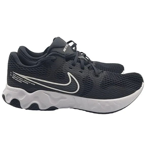 Nike Renew Ride 2 Mens Size 14 Running Shoes Black White CU3507-004