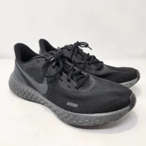 Nike Revolution 5 Running Shoes Triple Black Anthracite Mens 8 Athletic Low Top