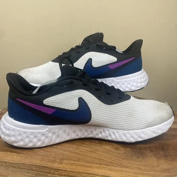 Nike Revolution 5 White Valerian Blue Womens White Blue Size 9.5 Running Shoes