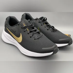 Nike Revolution 7 Athletic Running Shoes Black Gold FB2208-006 Women Sz 10.5 NEW