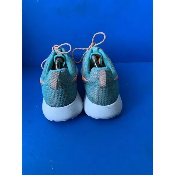 Nike Roshe Run Diffused Jade Blue Orange Running Shoes 511882-303 Women Size 10